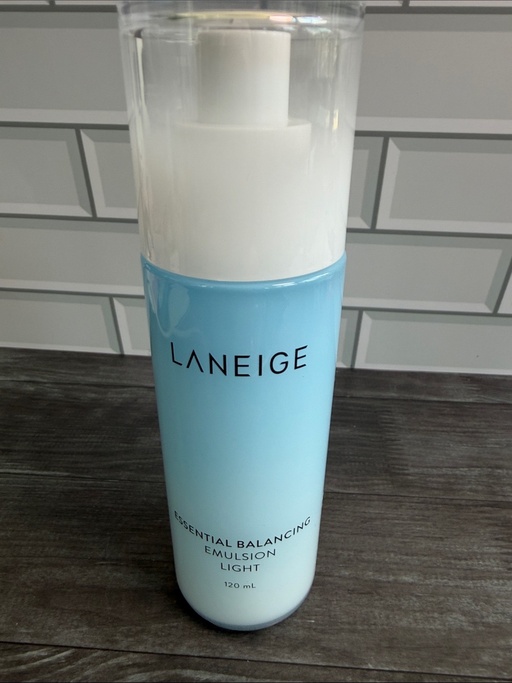 LANEIGE Essential Balancing Emulsion Light - Blue and White Gradient Bottle